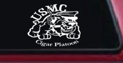 USMC Cigar Platoon Military Car or Truck Window Decal Sticker