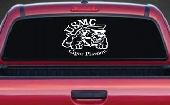 USMC Cigar Platoon Military Car or Truck Window Decal Sticker