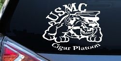 USMC Cigar Platoon Military Car or Truck Window Decal Sticker