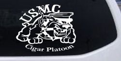 USMC Cigar Platoon Military Car or Truck Window Decal Sticker