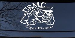 USMC Cigar Platoon Military Car or Truck Window Decal Sticker