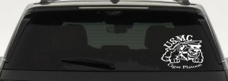 USMC Cigar Platoon Military Car or Truck Window Decal Sticker (White)