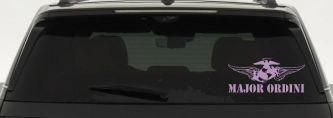 USMC Major Ordini Military Car or Truck Window Decal Sticker (Lilac)