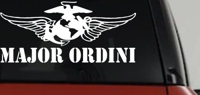 USMC Major Ordini Military Car or Truck Window Vinyl Decal Sticker