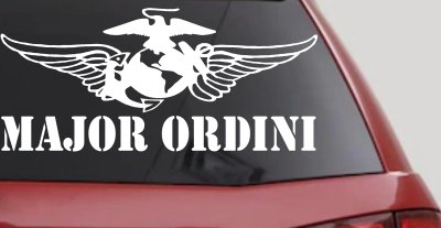 USMC Major Ordini Military Car or Truck Window Vinyl Decal Sticker
