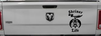 Shriner Life Car or Truck Window Decal Sticker (Black)
