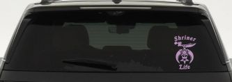 Shriner Life Car or Truck Window Decal Sticker (Lilac)