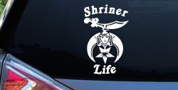 Shriner Life Car or Truck Window Decal Sticker