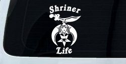 Shriner Life Car or Truck Window Decal Sticker