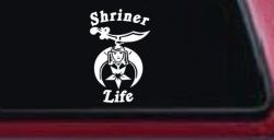 Shriner Life Car or Truck Window Decal Sticker