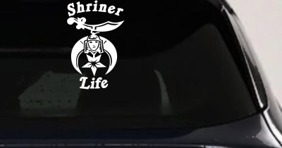 Shriner Life Car or Truck Window Vinyl Decal Sticker