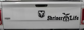 Shriner Life Car or Truck Window Decal Sticker (Matte Black)
