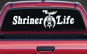 Shriner Life Car or Truck Window Decal Sticker