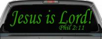 Jesus Is Lord Philippians 2:11 Christian Car or Truck Window Decal Sticker (Lime)