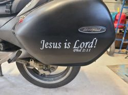 Jesus Is Lord Philippians 2:11 Christian Car or Truck Window Vinyl Decal Sticker (White)