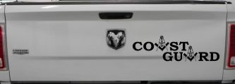 Coast Guard Masonic Freemason Masonic Military Car or Truck Window Decal Sticker (Black)