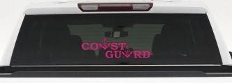 Coast Guard Masonic Freemason Masonic Military Car or Truck Window Vinyl Decal Sticker (Hot Pink)