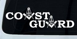 Coast Guard Masonic Freemason Masonic Military Car or Truck Window Decal Sticker