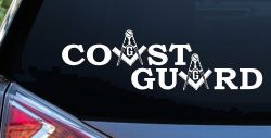 Coast Guard Masonic Freemason Masonic Military Car or Truck Window Decal Sticker