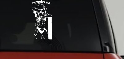 Cowgirl Up Betty Boop Country Car or Truck Window Vinyl Decal Sticker