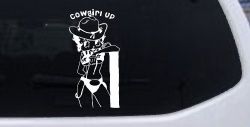 Cowgirl Up Betty Boop Country Car or Truck Window Decal Sticker