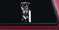 Cowgirl Up Betty Boop Country Car or Truck Window Decal Sticker
