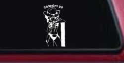 Cowgirl Up Betty Boop Country Car or Truck Window Decal Sticker
