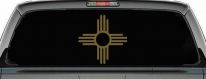 Native American Indian Sun Western Car or Truck Window Decal Sticker (Gold)