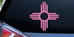 Native American Indian Sun Western Car or Truck Window Decal Sticker (Pink)