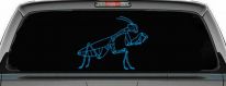Praying Mantis Animals Car or Truck Window Decal Sticker (Blue)