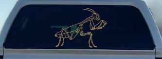 Praying Mantis Animals Car or Truck Window Vinyl Decal Sticker (Light Brown)