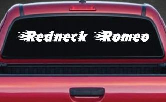 Redneck Romeo Country Car or Truck Window Decal Sticker