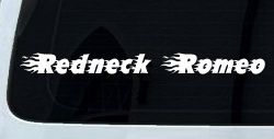 Redneck Romeo Country Car or Truck Window Decal Sticker