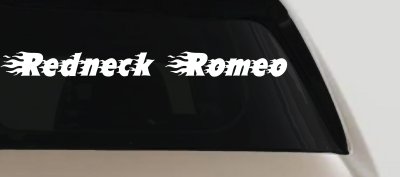 Redneck Romeo Country Car or Truck Window Vinyl Decal Sticker