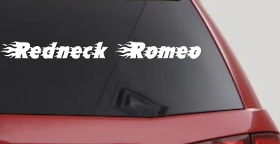 Redneck Romeo Country Car or Truck Window Vinyl Decal Sticker