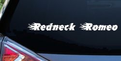 Redneck Romeo Country Car or Truck Window Decal Sticker
