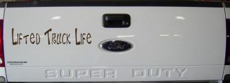 Lifted Truck Life Off Road Car or Truck Window Decal Sticker (Brown)