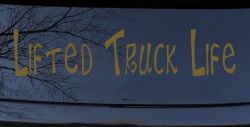 Lifted Truck Life Off Road Car or Truck Window Decal Sticker (Gold)