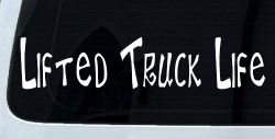 Lifted Truck Life Off Road Car or Truck Window Decal Sticker