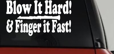 Blow Hard Finger Fast Funny Band Clarinet Music Car or Truck Window Vinyl Decal Sticker