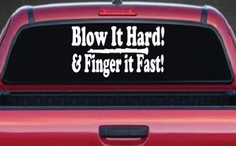 Blow Hard Finger Fast Funny Band Clarinet Music Car or Truck Window Decal Sticker