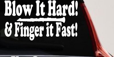 Blow Hard Finger Fast Funny Band Clarinet Music Car or Truck Window Vinyl Decal Sticker