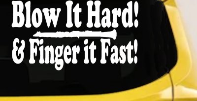 Blow Hard Finger Fast Funny Band Clarinet Music Car or Truck Window Vinyl Decal Sticker