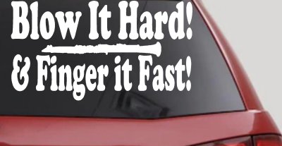 Blow Hard Finger Fast Funny Band Clarinet Music Car or Truck Window Vinyl Decal Sticker