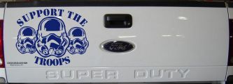 Support The Storm Troopers  Sci Fi Car or Truck Window Decal Sticker (Navy)