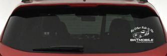 Funny My Other Ride is the Batmobile Sci Fi Car or Truck Window Vinyl Decal Sticker (White)