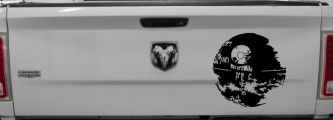 Death Star Sci Fi Car or Truck Window Decal Sticker (Black)