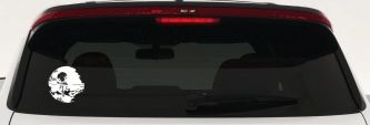 Death Star Sci Fi Car or Truck Window Decal Sticker (White)
