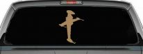 B Wing Sci Fi Car or Truck Window Decal Sticker (Light Brown)