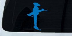 B Wing Sci Fi Car or Truck Window Decal Sticker (Sky Blue)